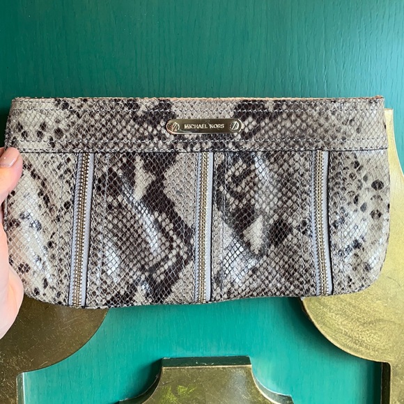 MICHAEL Michael Kors Handbags - Michael Kors Large Snakeskin Clutch